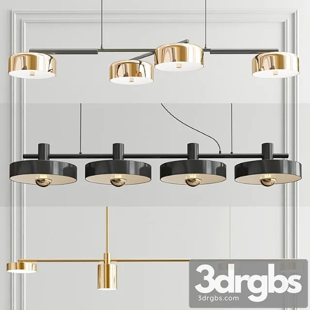 Diner Pendant Light 3 Types 3D Model Download
