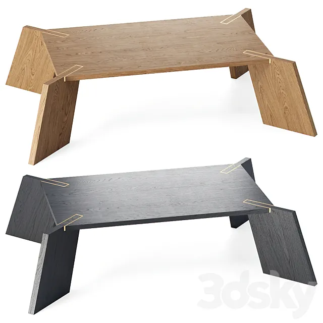 Dingo restaurant modern table _ Wooden restaurant table 3DModel