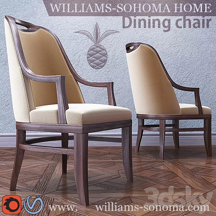 Dining chair arm 3D Model Dining chair arm 3D Model