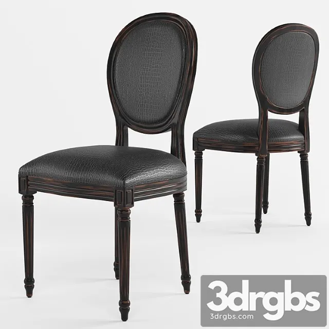 Dining chair french style luis 2 3D Model Download