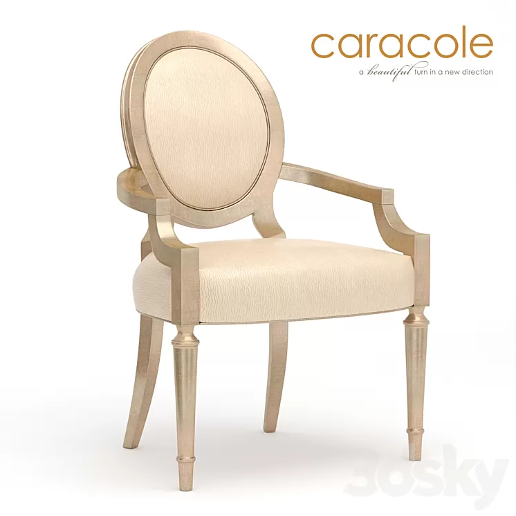 Dining chair May I Join You? Caracole with armrests 3D Model