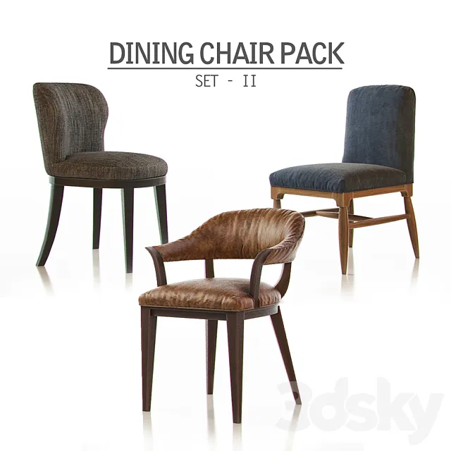 DINING CHAIR Pack – Set II 3D Model DINING CHAIR Pack – Set II 3D Model