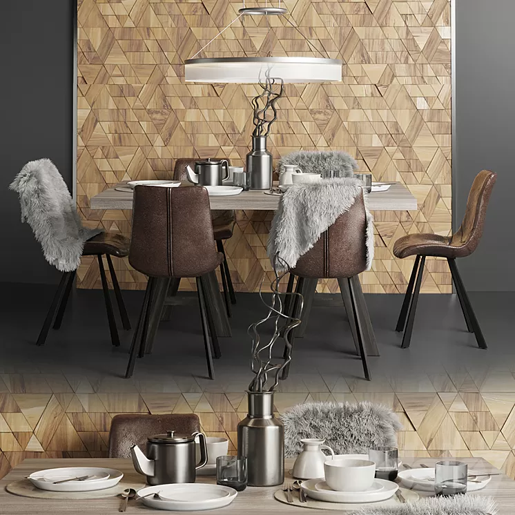 dining group 3 3D Model