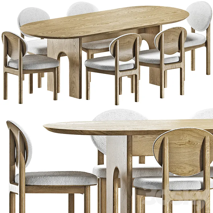 dining group Cloud 3D Model Free Download