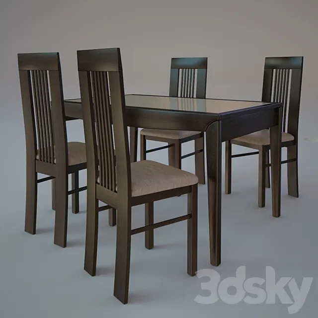 Dining group Fenice. 3DModel Dining group Fenice. 3DModel