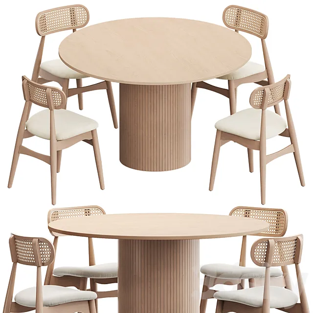 Dining Group Larson Chair & Hill Table from Divan ru 3D Model Dining Group Larson Chair & Hill Table from Divan ru 3D Model