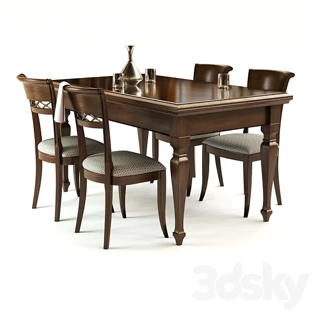 Dining group REGINA DEVINA NAIS 3DModel Dining group REGINA DEVINA NAIS 3DModel