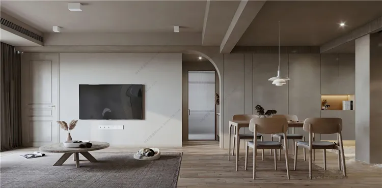 Dining Room 3D Interior Scene Model – Wabi Sabi Style – 026 Dining Room 3D Interior Scene Model – Wabi Sabi Style – 026