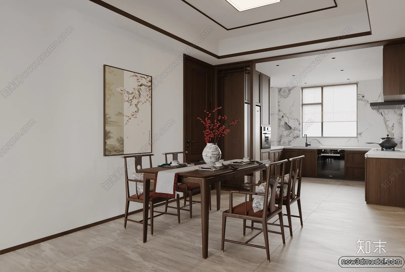 Dining Room – 3D Models – 3D Interior Scenes – 003 Dining Room – 3D Models – 3D Interior Scenes – 003