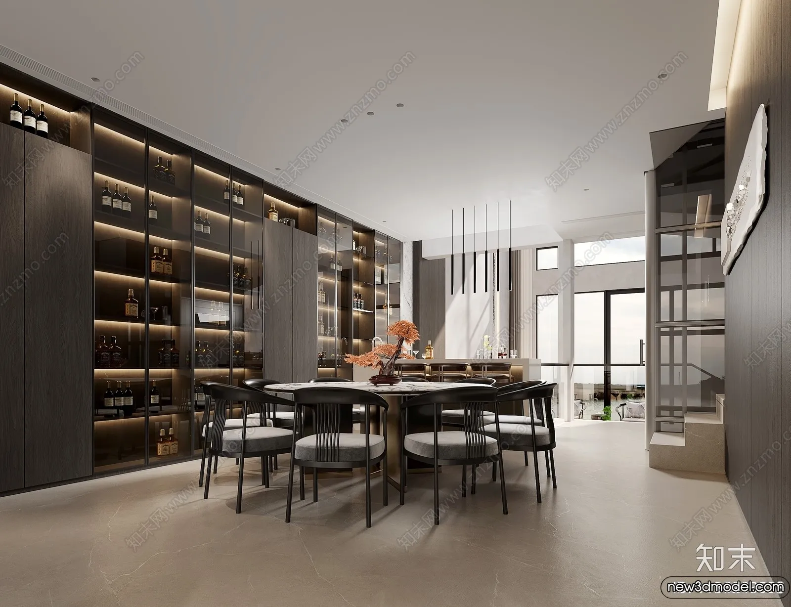 Dining Room – 3D Models – 3D Interior Scenes – 006 Dining Room – 3D Models – 3D Interior Scenes – 006