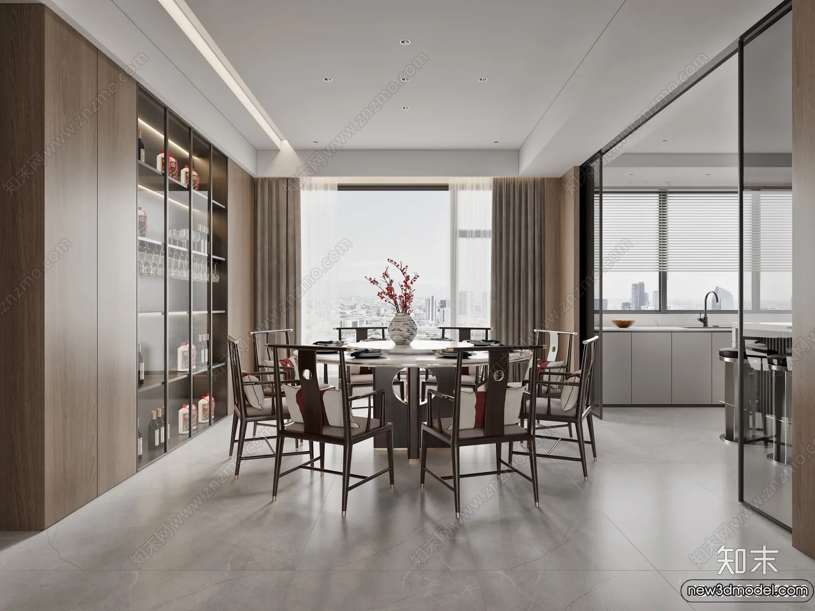 Dining Room – 3D Models – 3D Interior Scenes – 007 Dining Room – 3D Models – 3D Interior Scenes – 007