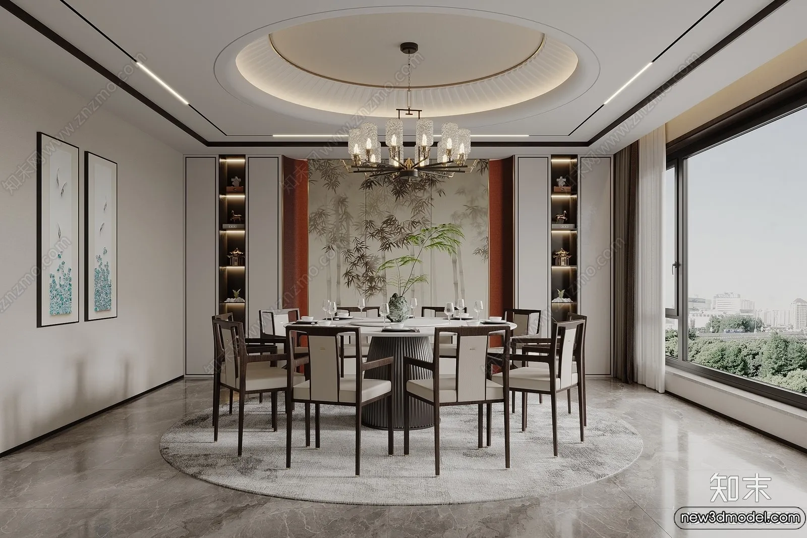 Dining Room – 3D Models – 3D Interior Scenes – 010 Dining Room – 3D Models – 3D Interior Scenes – 010