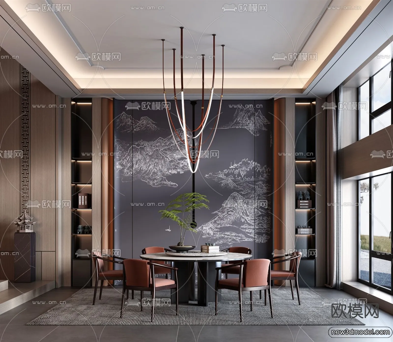 Dining Room – 3D Models – 3D Interior Scenes – 011 Dining Room – 3D Models – 3D Interior Scenes – 011