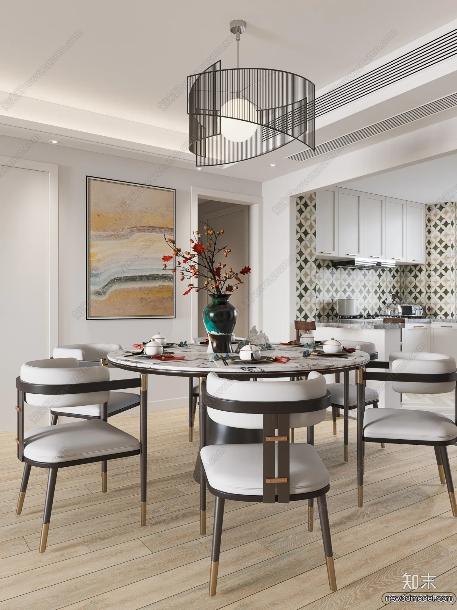 Dining Room – 3D Models – 3D Interior Scenes – 012 Dining Room – 3D Models – 3D Interior Scenes – 012