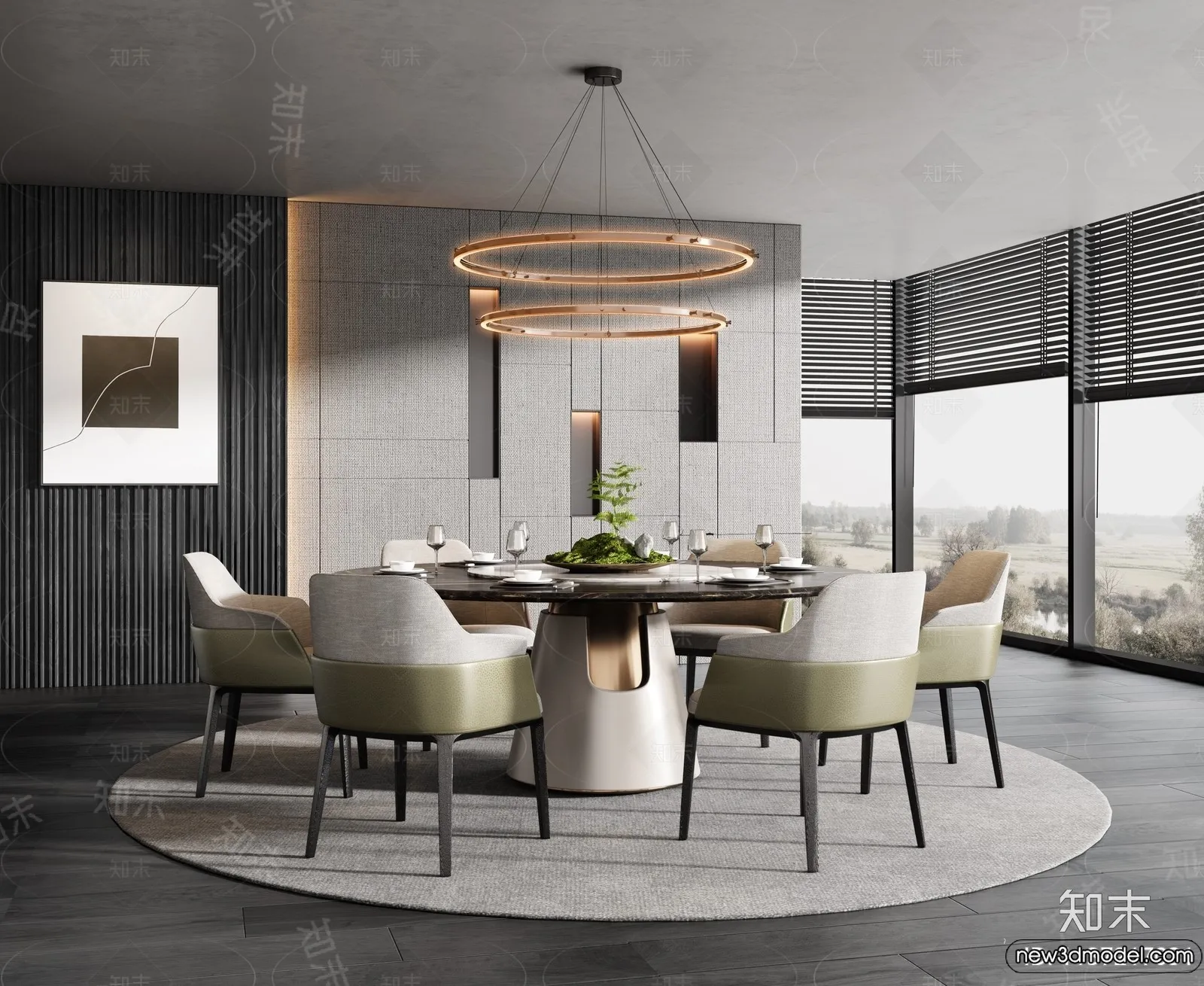 Dining Room – 3D Models – 3D Interior Scenes – 029 Dining Room – 3D Models – 3D Interior Scenes – 029