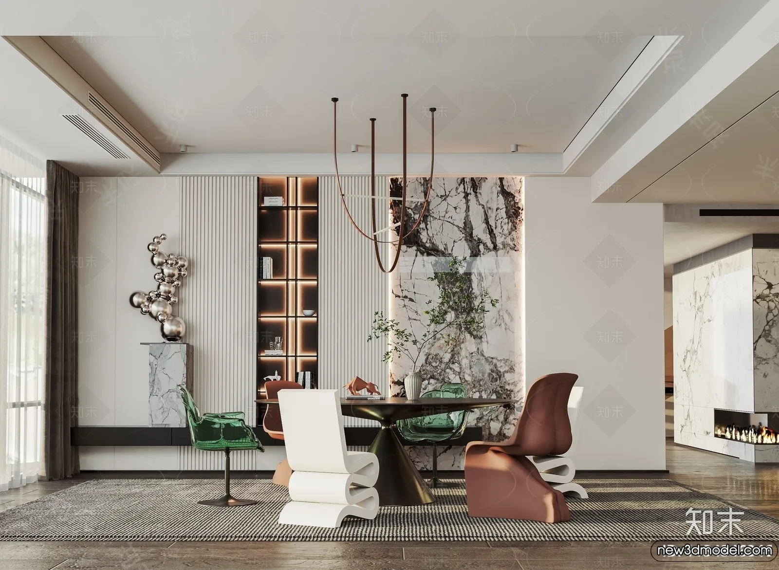 Dining Room – 3D Models – 3D Interior Scenes – 030 Dining Room – 3D Models – 3D Interior Scenes – 030