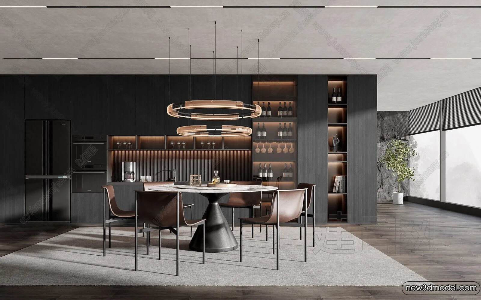 Dining Room – 3D Models – 3D Interior Scenes – 033 Dining Room – 3D Models – 3D Interior Scenes – 033