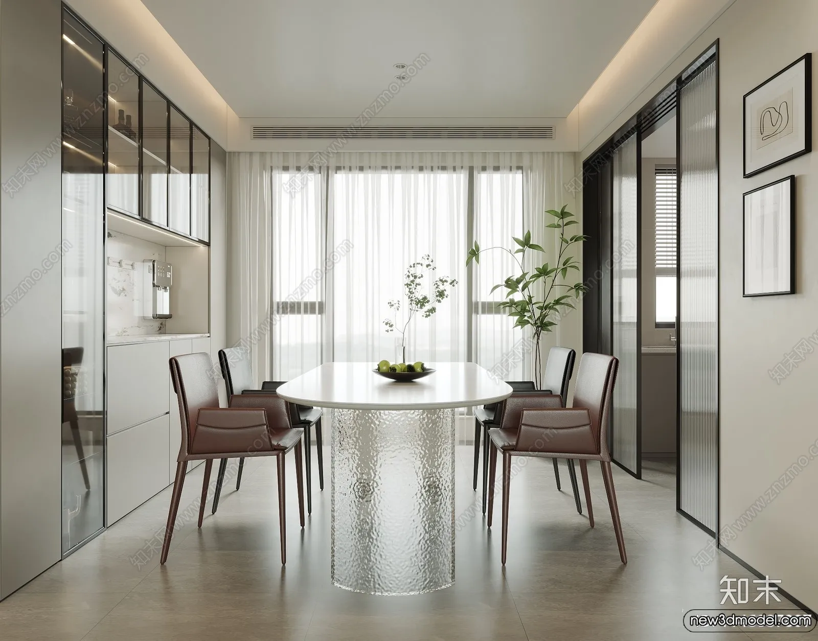 Dining Room – 3D Models – 3D Interior Scenes – 034 Dining Room – 3D Models – 3D Interior Scenes – 034