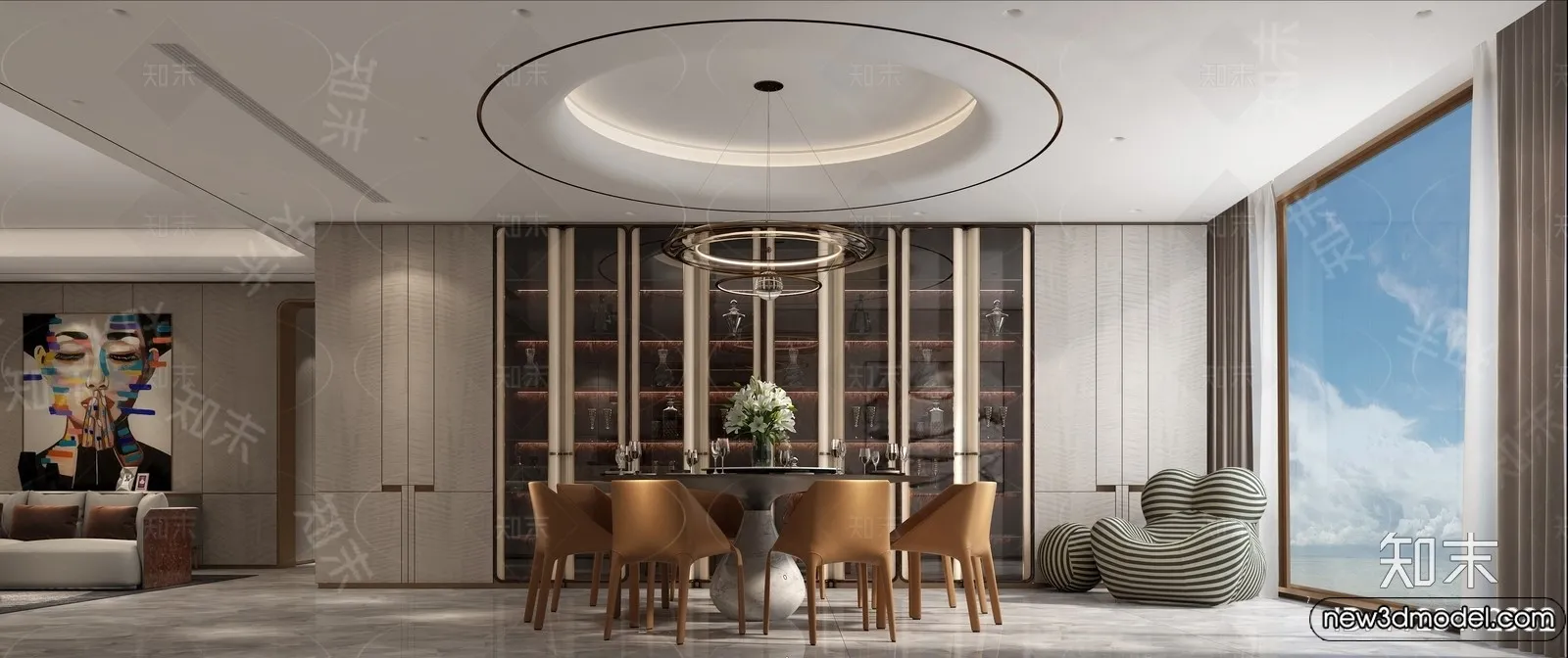 Dining Room – 3D Models – 3D Interior Scenes – 035 Dining Room – 3D Models – 3D Interior Scenes – 035