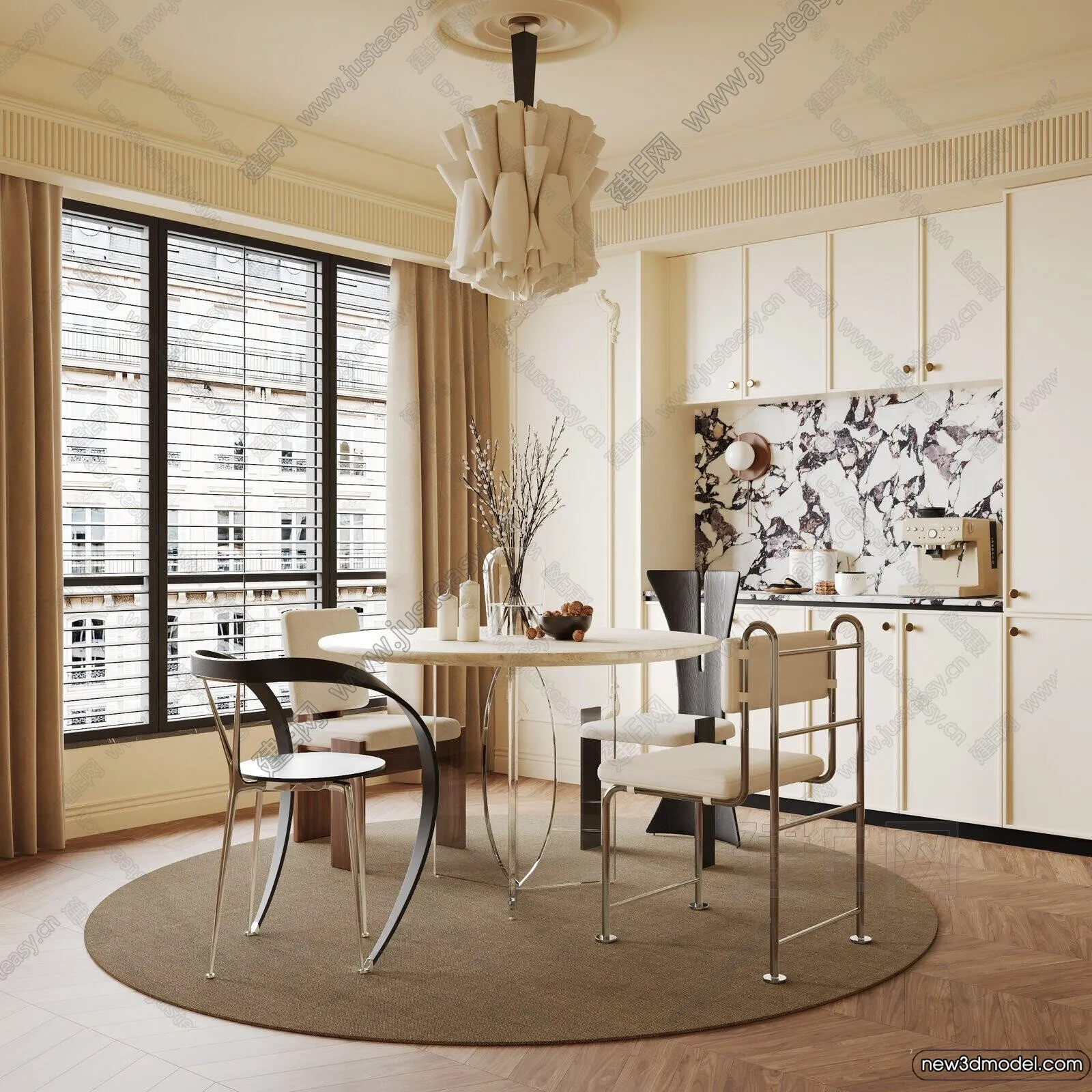 Dining Room – 3D Models – 3D Interior Scenes – 037 Dining Room – 3D Models – 3D Interior Scenes – 037