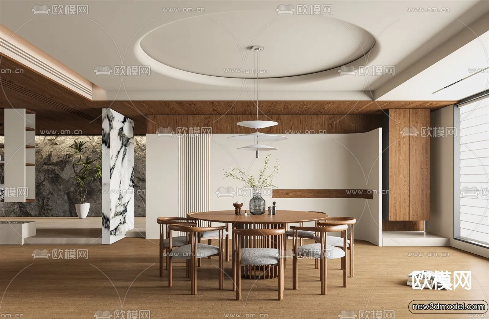 Dining Room – 3D Models – 3D Interior Scenes – 038 Dining Room – 3D Models – 3D Interior Scenes – 038