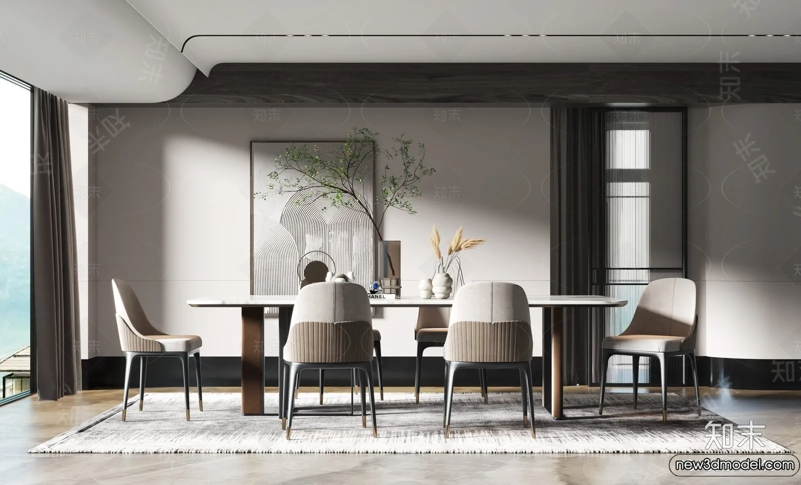 Dining Room – 3D Models – 3D Interior Scenes – 039 Dining Room – 3D Models – 3D Interior Scenes – 039