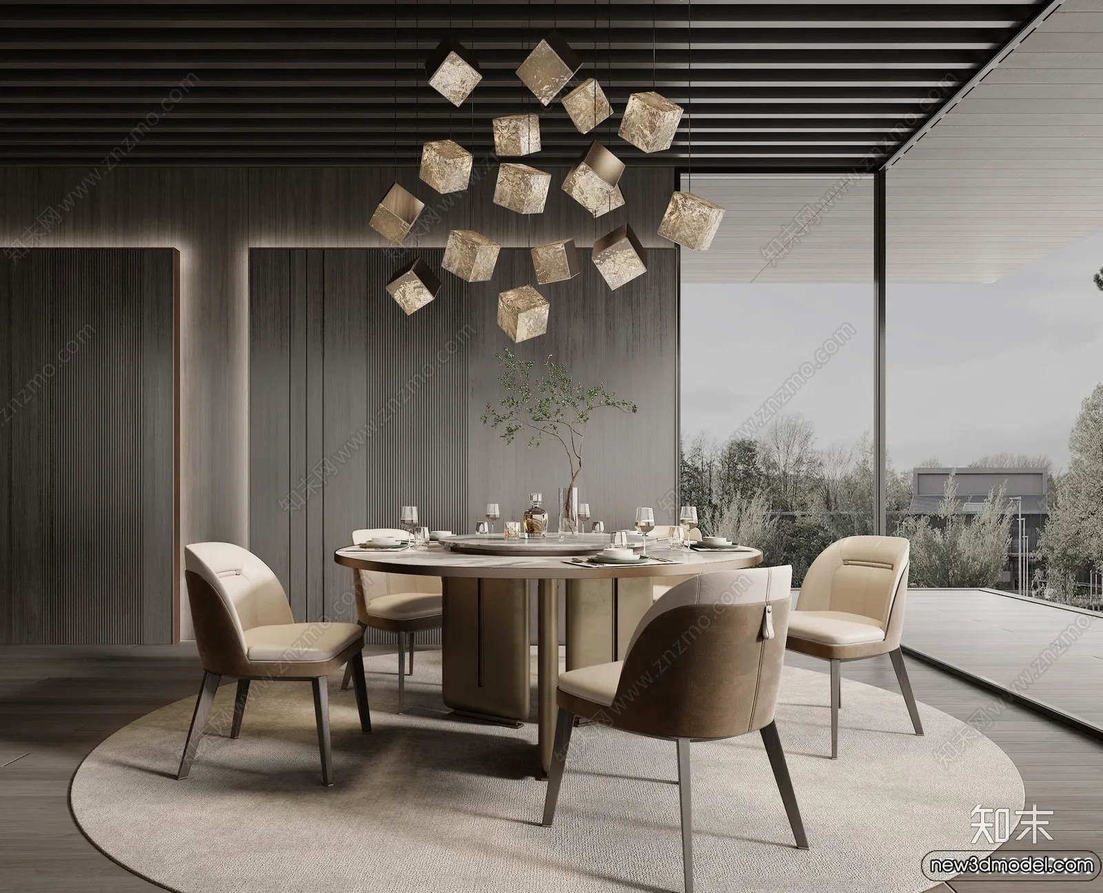 Dining Room – 3D Models – 3D Interior Scenes – 041 Dining Room – 3D Models – 3D Interior Scenes – 041