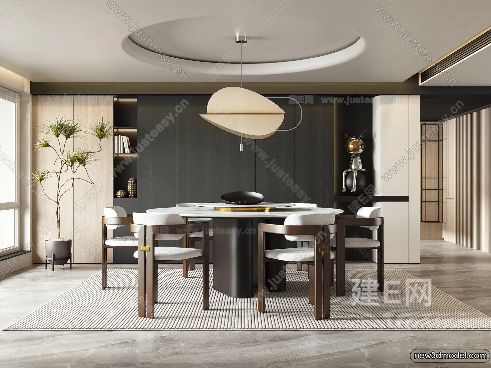 Dining Room – 3D Models – 3D Interior Scenes – 047 Dining Room – 3D Models – 3D Interior Scenes – 047