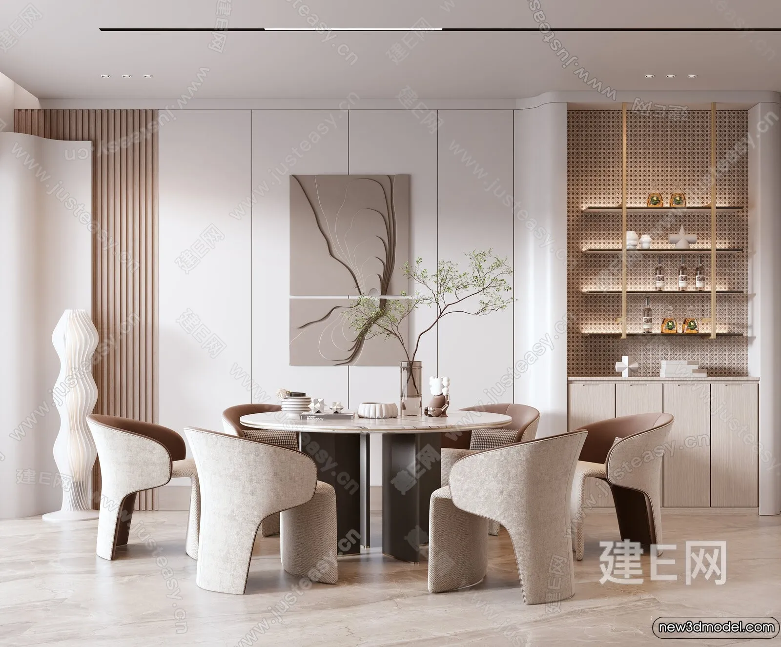 Dining Room – 3D Models – 3D Interior Scenes – 052 Dining Room – 3D Models – 3D Interior Scenes – 052