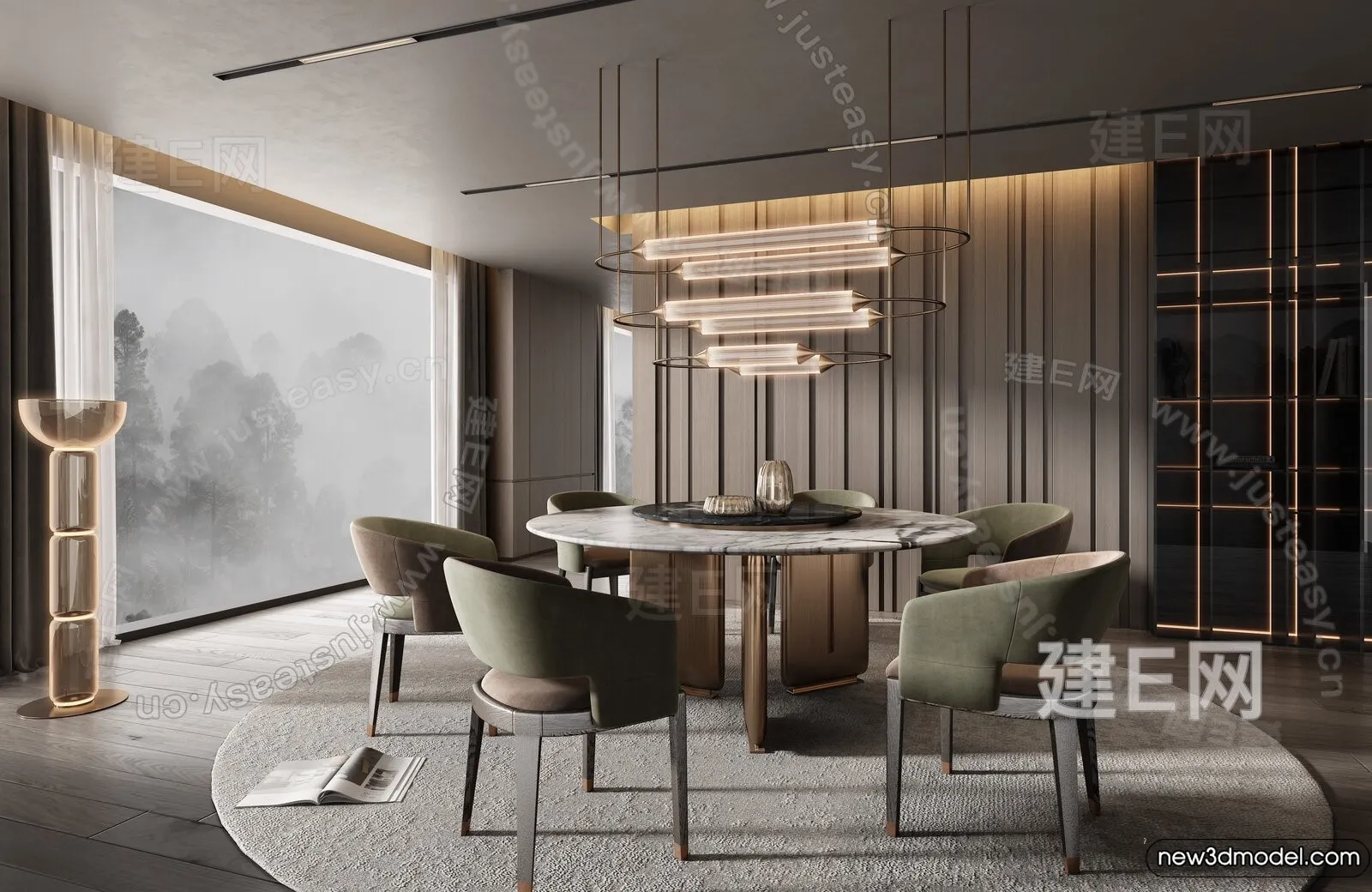 Dining Room – 3D Models – 3D Interior Scenes – 053 Dining Room – 3D Models – 3D Interior Scenes – 053