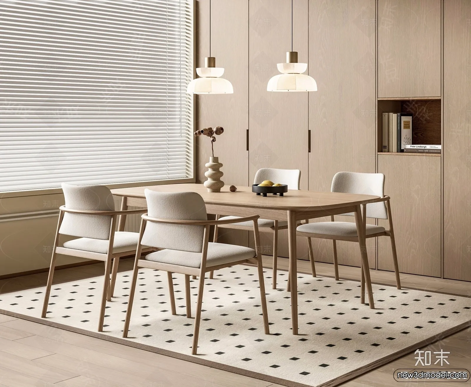 Dining Room – 3D Models – 3D Interior Scenes – 055 Dining Room – 3D Models – 3D Interior Scenes – 055