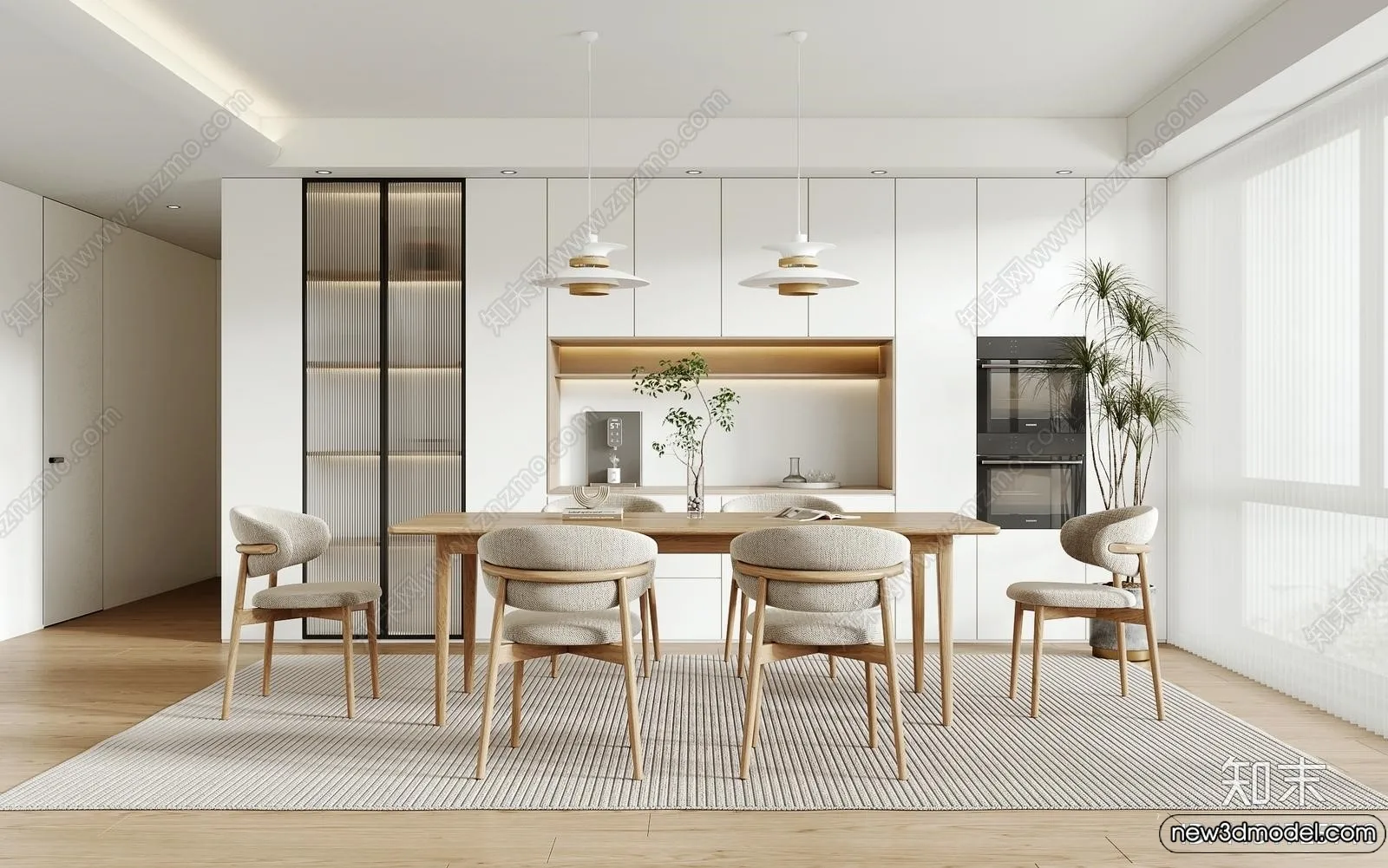 Dining Room – 3D Models – 3D Interior Scenes – 058 Dining Room – 3D Models – 3D Interior Scenes – 058