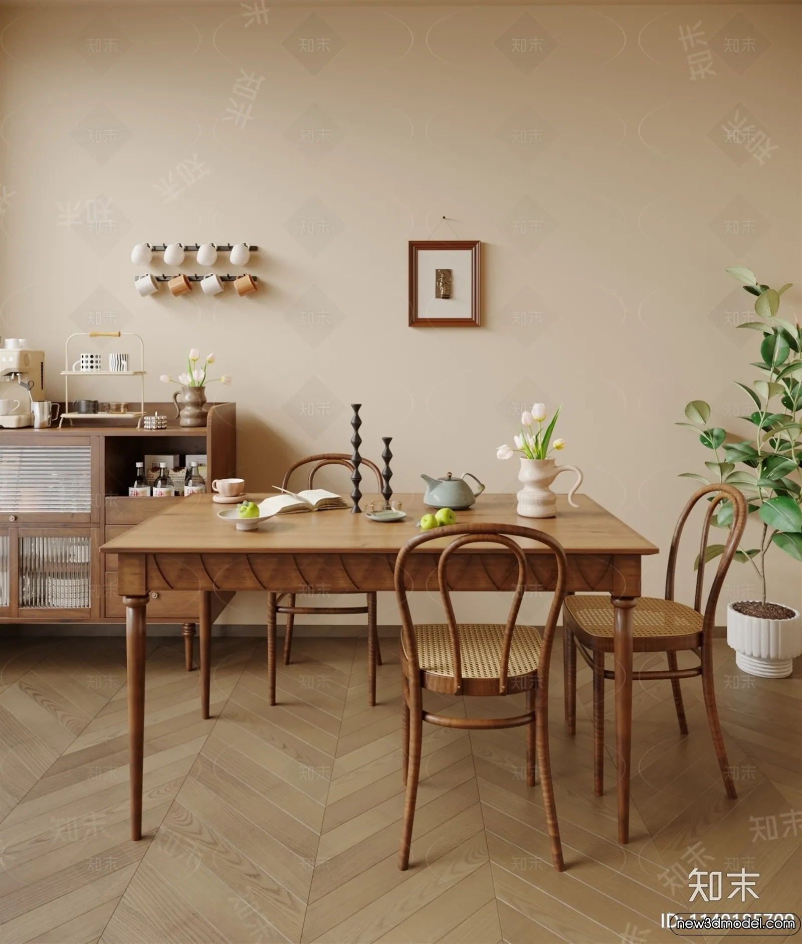 Dining Room – 3D Models – 3D Interior Scenes – 059 Dining Room – 3D Models – 3D Interior Scenes – 059