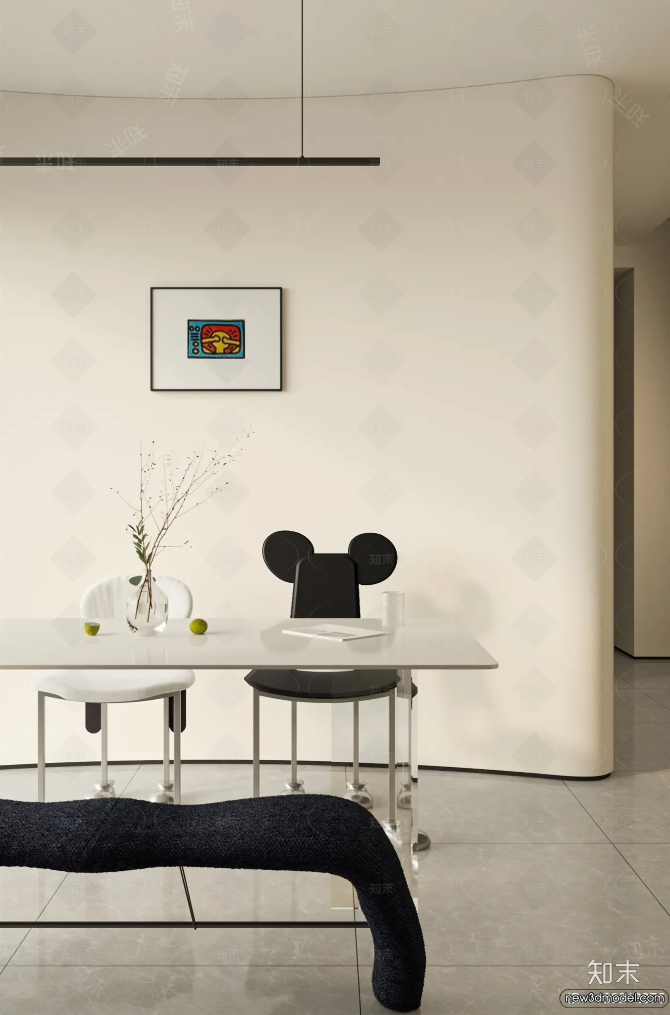 Dining Room – 3D Models – 3D Interior Scenes – 061 Dining Room – 3D Models – 3D Interior Scenes – 061