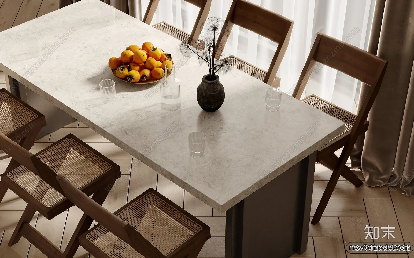 Dining Room – 3D Models – 3D Interior Scenes – 065 Dining Room – 3D Models – 3D Interior Scenes – 065