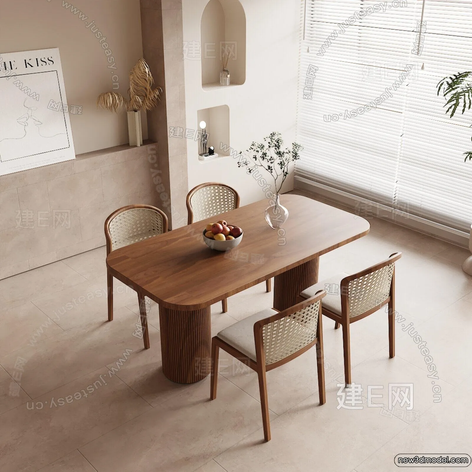 Dining Room – 3D Models – 3D Interior Scenes – 066 Dining Room – 3D Models – 3D Interior Scenes – 066