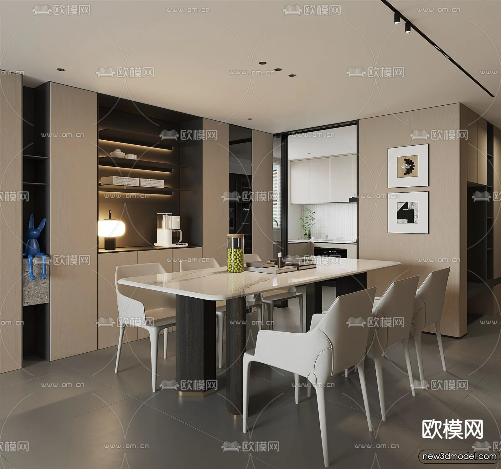 Dining Room – 3D Models – 3D Interior Scenes – 067 Dining Room – 3D Models – 3D Interior Scenes – 067