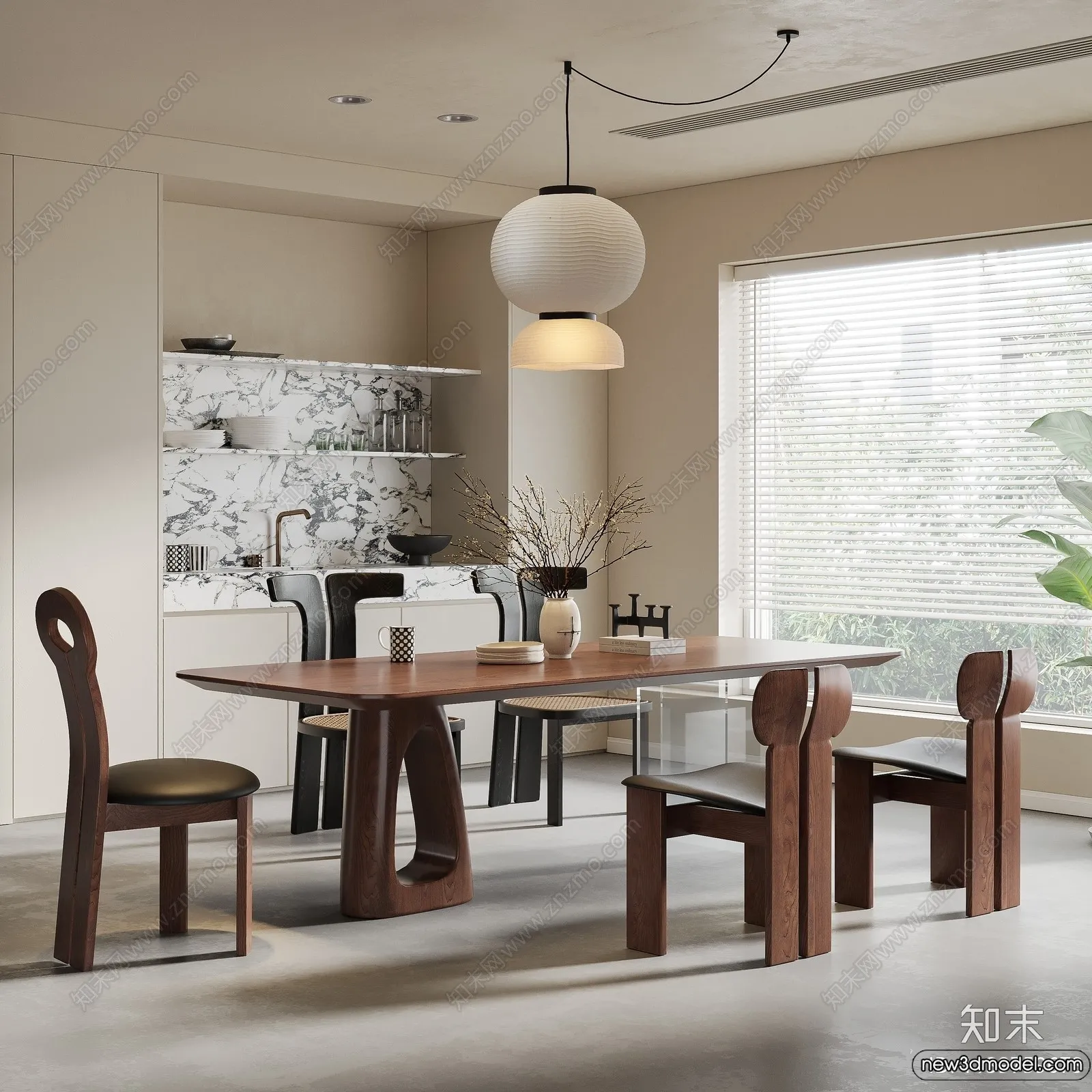 Dining Room – 3D Models – 3D Interior Scenes – 073 Dining Room – 3D Models – 3D Interior Scenes – 073