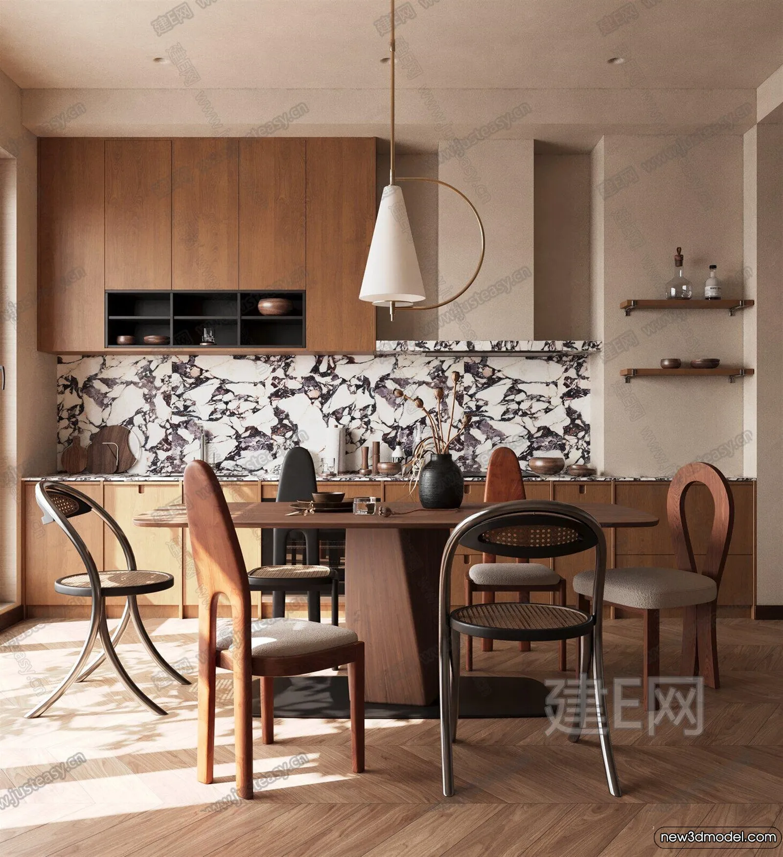 Dining Room – 3D Models – 3D Interior Scenes – 074 Dining Room – 3D Models – 3D Interior Scenes – 074