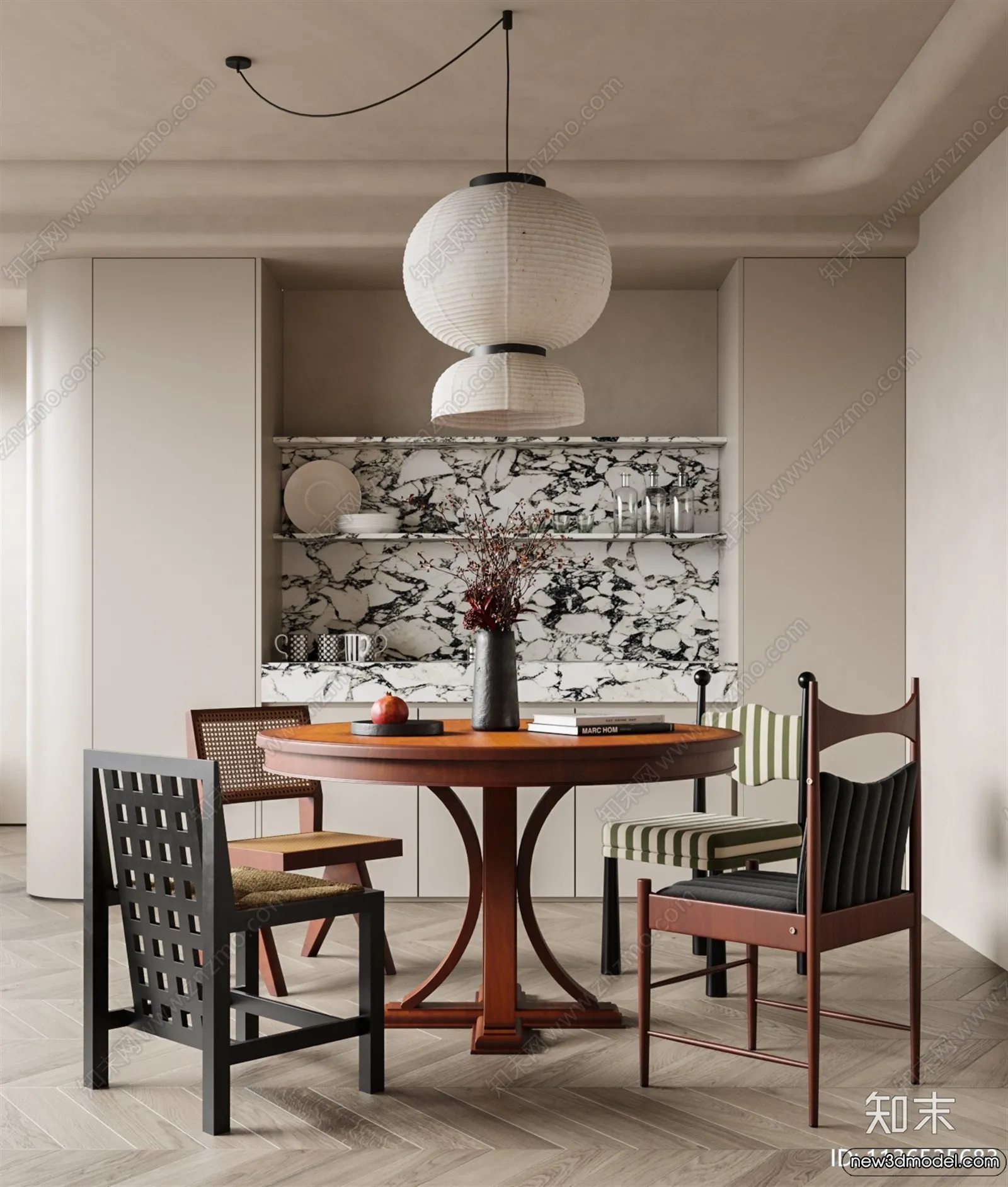 Dining Room – 3D Models – 3D Interior Scenes – 076 Dining Room – 3D Models – 3D Interior Scenes – 076