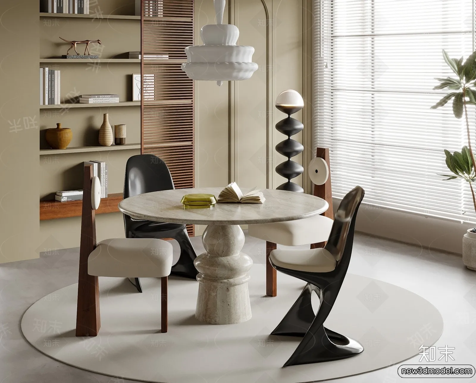 Dining Room – 3D Models – 3D Interior Scenes – 081 Dining Room – 3D Models – 3D Interior Scenes – 081