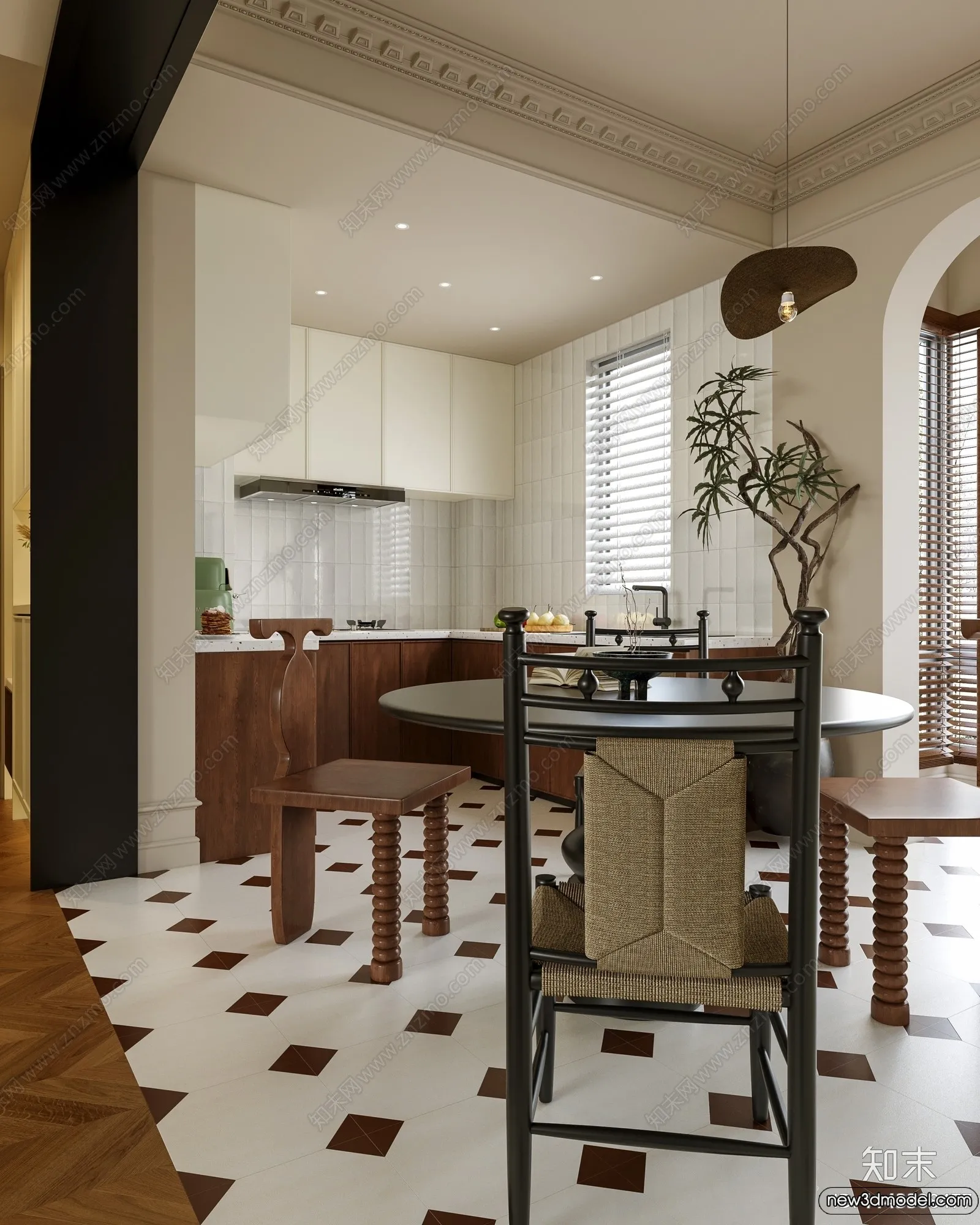 Dining Room – 3D Models – 3D Interior Scenes – 082 Dining Room – 3D Models – 3D Interior Scenes – 082