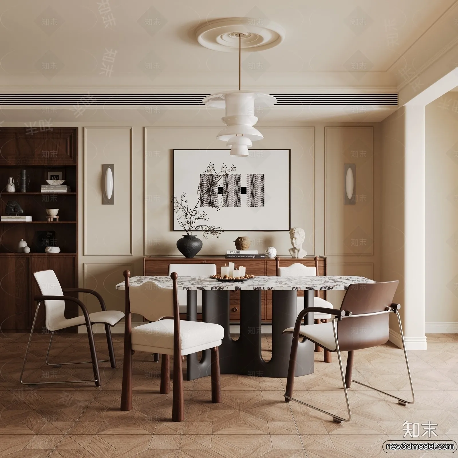 Dining Room – 3D Models – 3D Interior Scenes – 091 Dining Room – 3D Models – 3D Interior Scenes – 091