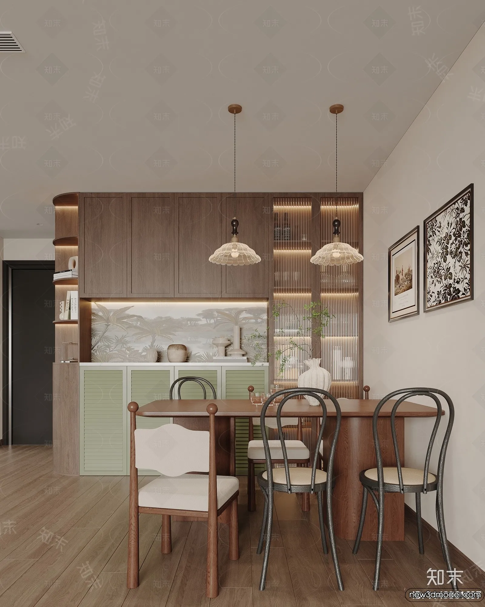 Dining Room – 3D Models – 3D Interior Scenes – 092 Dining Room – 3D Models – 3D Interior Scenes – 092