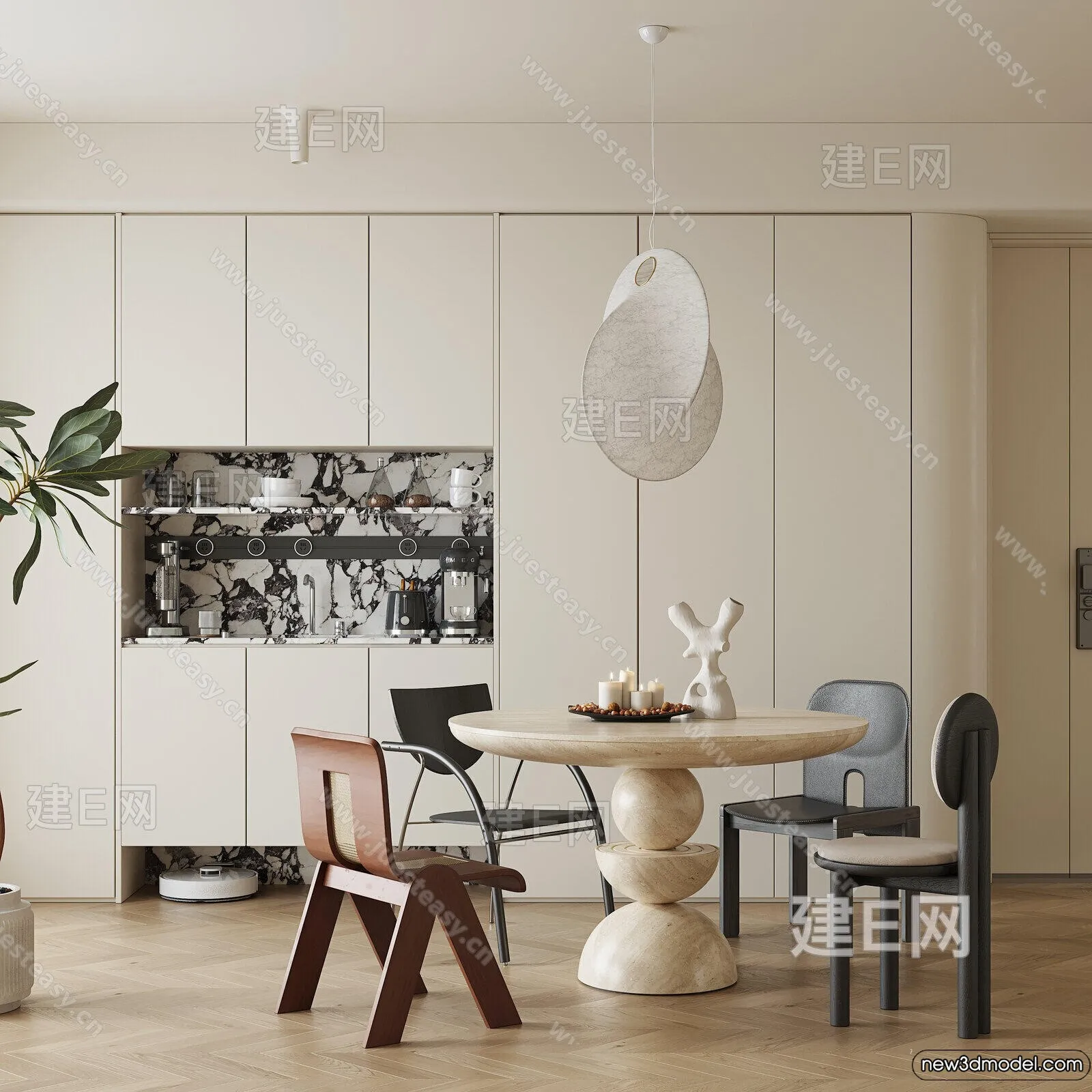 Dining Room – 3D Models – 3D Interior Scenes – 095 Dining Room – 3D Models – 3D Interior Scenes – 095