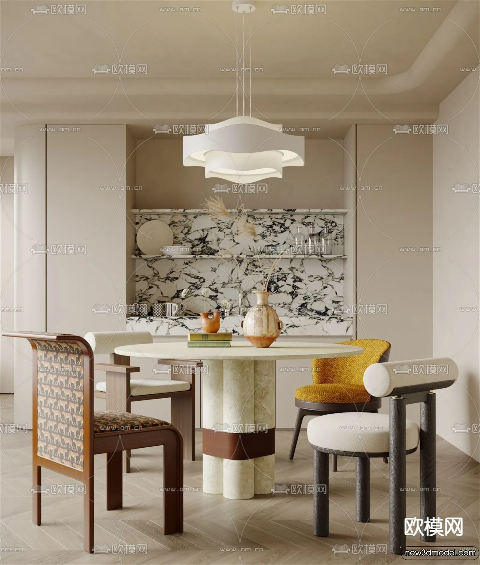 Dining Room – 3D Models – 3D Interior Scenes – 097 Dining Room – 3D Models – 3D Interior Scenes – 097