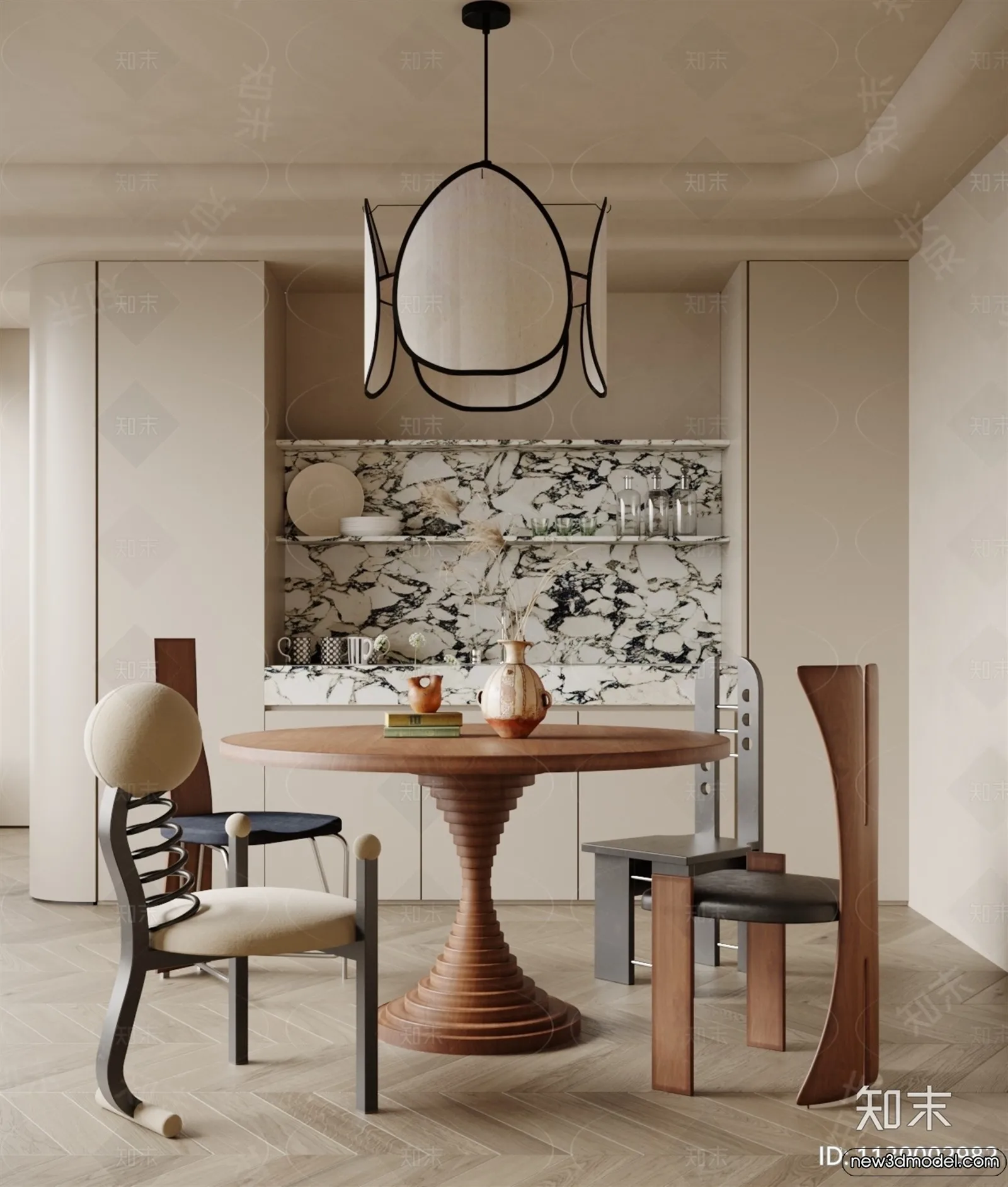 Dining Room – 3D Models – 3D Interior Scenes – 098 Dining Room – 3D Models – 3D Interior Scenes – 098