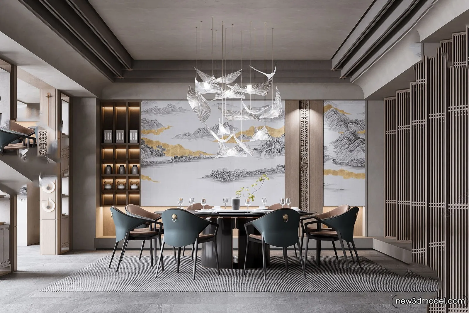 Dining Room – 3D Models – 3D Interior Scenes – 110 Dining Room – 3D Models – 3D Interior Scenes – 110