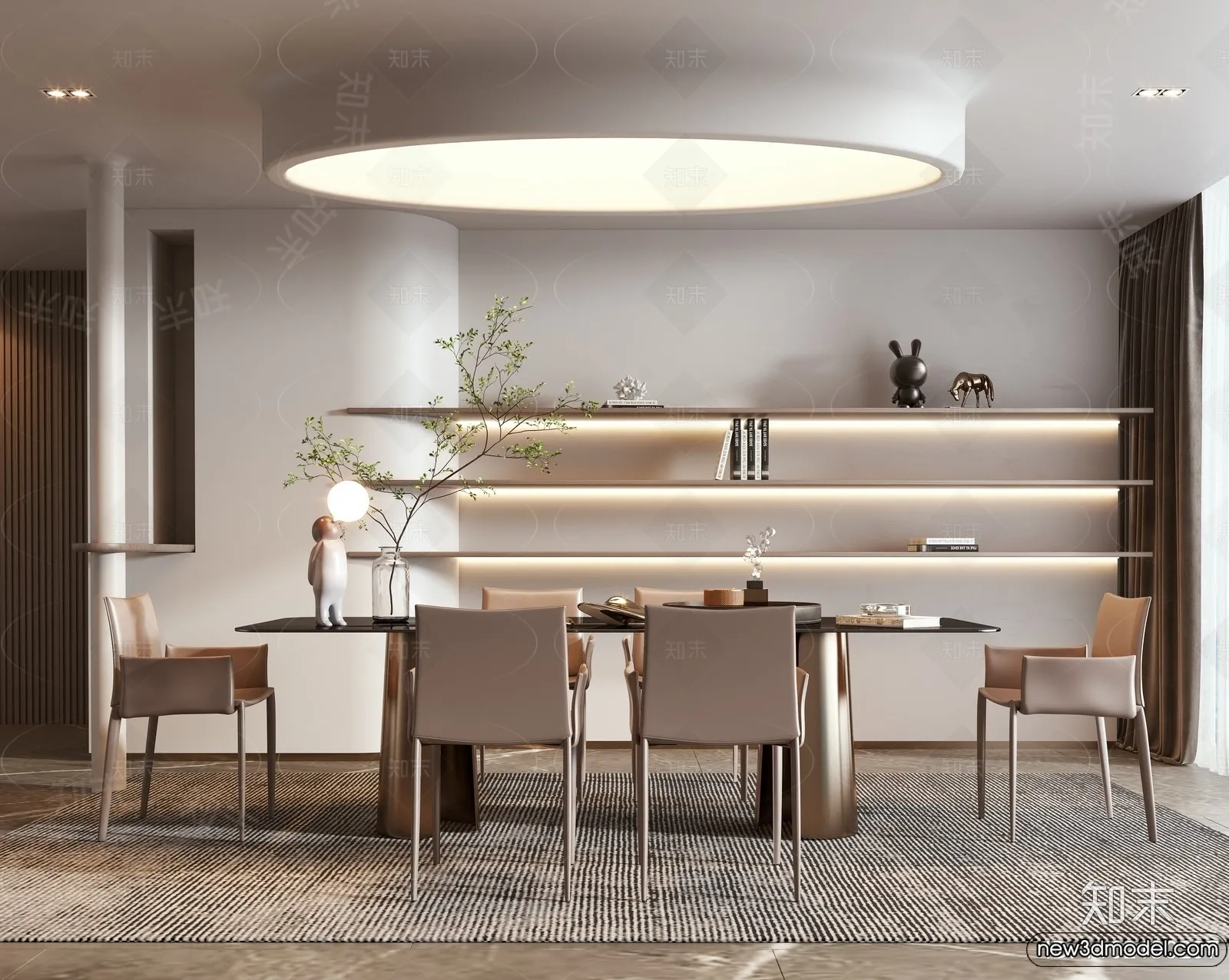 Dining Room – 3D Models – 3D Interior Scenes – 140 Dining Room – 3D Models – 3D Interior Scenes – 140