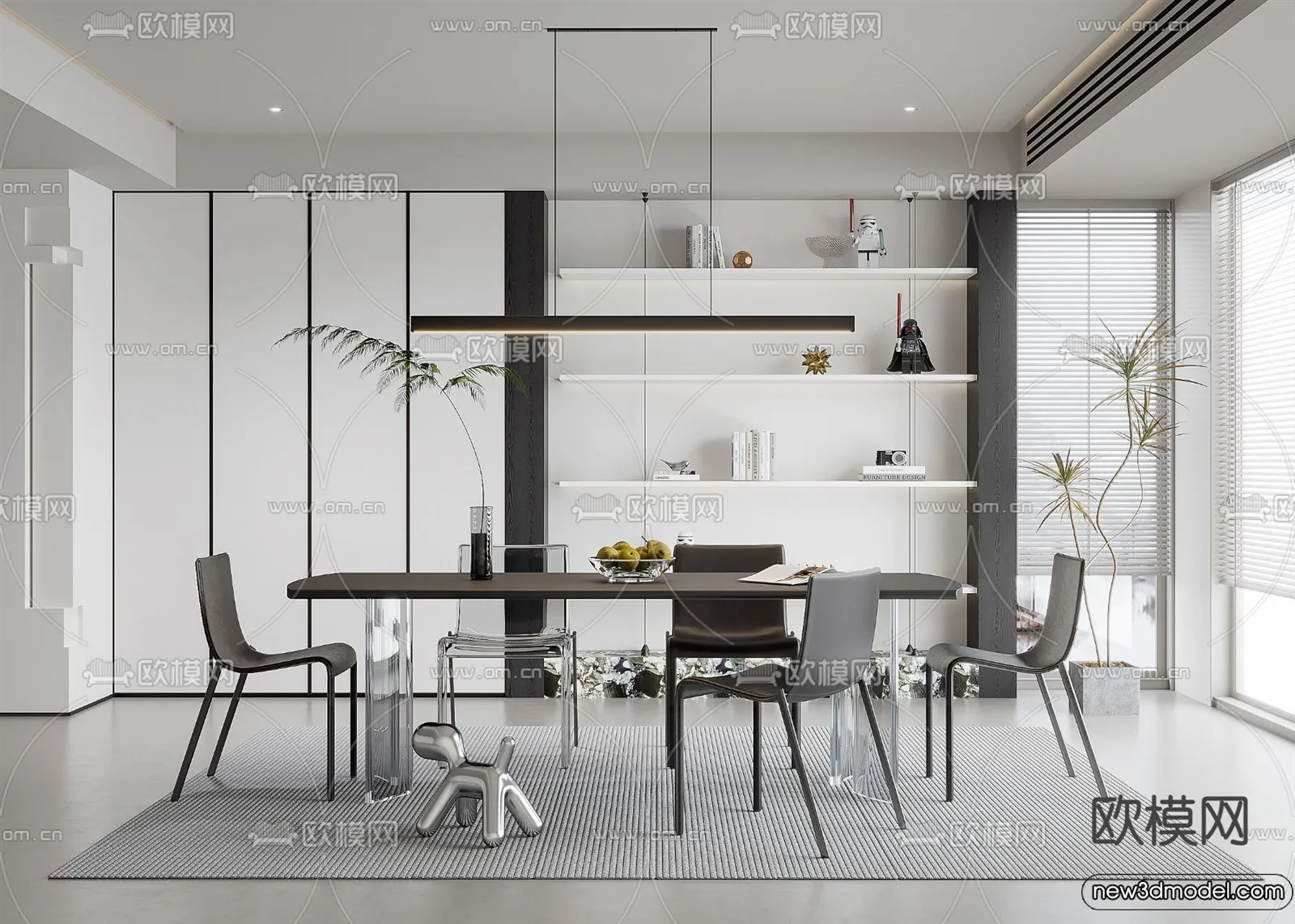 Dining Room – 3D Models – 3D Interior Scenes – 141 Dining Room – 3D Models – 3D Interior Scenes – 141